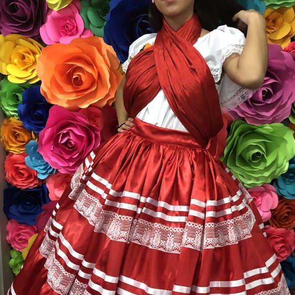 Mexican Womans Skirt China Oaxaca Coco Frida Theme - Picture 2 of 5